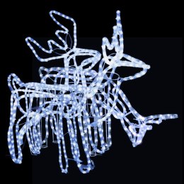 3-CZ. ZESTAW OZDÓB ŚWIĄTECZNYCH RENIFERY ZIMNA BIEL