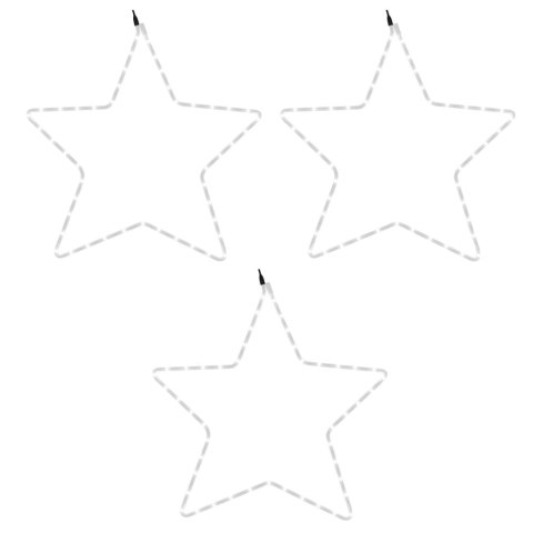 GWIAZDY ŚWIĄTECZNE 48 CIEPŁYCH BIAŁYCH LED 3 SZT. 56CM