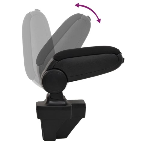 PODŁOKIETNIK SAMOCHODOWY CZARNY 15X35X(33-49,5)CM ABS