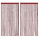ZASŁONY SZNURKOWE 2 SZTUKI 100X250CM BURGUNDOWE