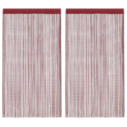 ZASŁONY SZNURKOWE 2 SZTUKI 100X250CM BURGUNDOWE
