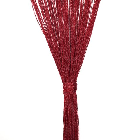 ZASŁONY SZNURKOWE 2 SZTUKI 100X250CM BURGUNDOWE