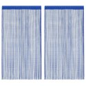 ZASŁONY SZNURKOWE 2 SZTUKI 100X250CM NIEBIESKIE