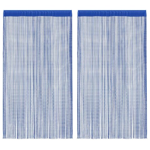 ZASŁONY SZNURKOWE 2 SZTUKI 100X250CM NIEBIESKIE
