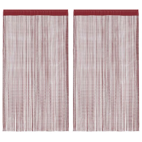 ZASŁONY SZNURKOWE 2 SZTUKI 140X250CM BURGUNDOWE