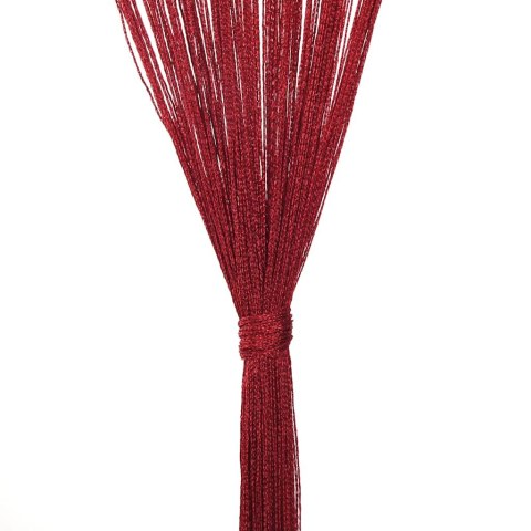 ZASŁONY SZNURKOWE 2 SZTUKI 140X250CM BURGUNDOWE