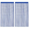 ZASŁONY SZNURKOWE 2 SZTUKI 140X250CM NIEBIESKIE