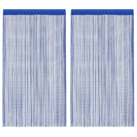 ZASŁONY SZNURKOWE 2 SZTUKI 140X250CM NIEBIESKIE