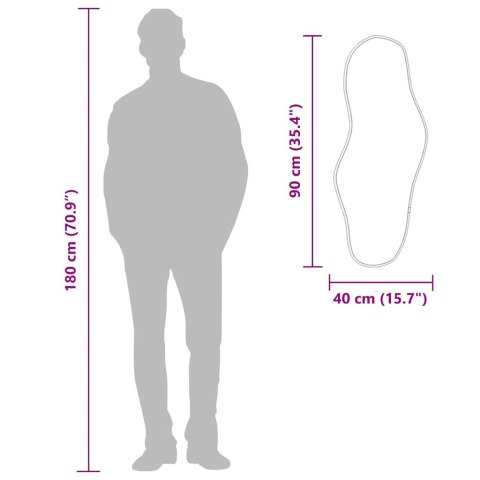 LUSTRO ŚCIENNE ZŁOTE 90X40CM