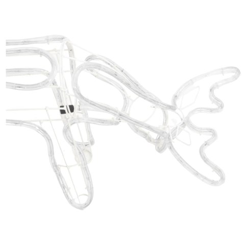 ŚWIĄTECZNA DEKORACJA RENIFER ZIMNA BIEL 73X31X45CM