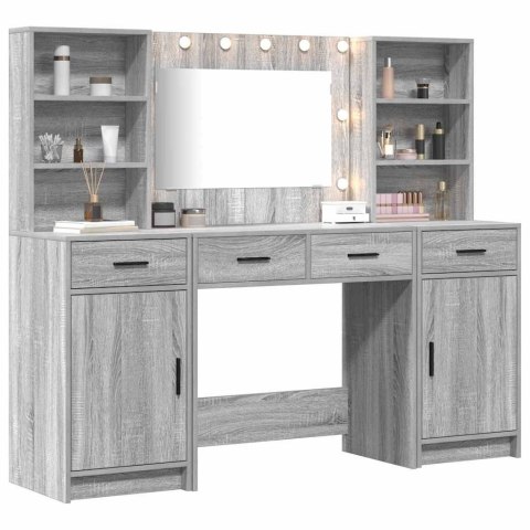 VidaXL Zestaw toaletki 3 pcs Szary dąb sonoma 78,5 x 41 x 135 cm