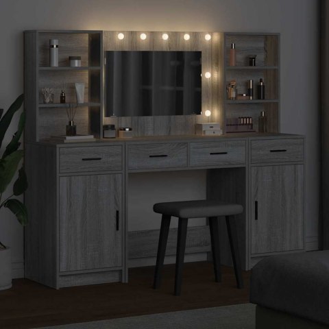 VidaXL Zestaw toaletki 3 pcs Szary dąb sonoma 78,5 x 41 x 135 cm