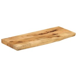 BLAT STOŁU 90X20X3,8CM NATURALNA KRAWĘDŹ SUROWE DREWNO MANGO