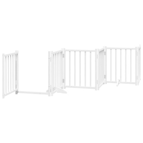 SKŁADANA BRAMKA DLA PSA Z DRZWIAMI 6 PANELI 300CM DREWNIANA