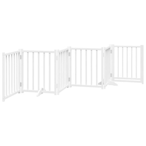 SKŁADANA BRAMKA DLA PSA Z DRZWIAMI 6 PANELI 300CM DREWNIANA