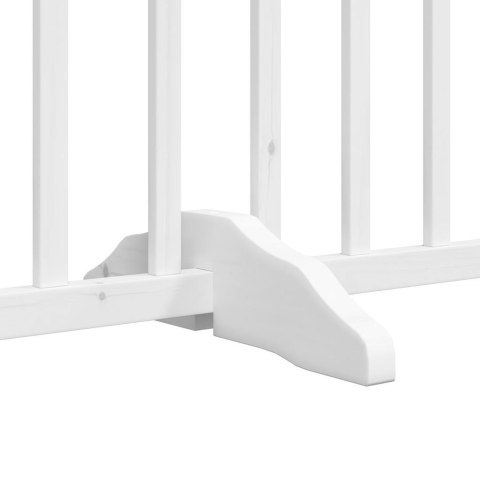 SKŁADANA BRAMKA DLA PSA Z DRZWIAMI 6 PANELI 300CM DREWNIANA