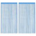 ZASŁONY SZNURKOWE 2 SZT. JASNONIEBIESKIE 140X250CM