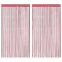 ZASŁONY SZNURKOWE 2 SZT. RÓŻOWE 100X250CM