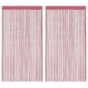 ZASŁONY SZNURKOWE 2 SZT. RÓŻOWE 140X250CM