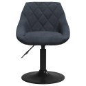 KRZESŁO STOŁOWE CIEMNOSZARE OBITE AKSAMITEM