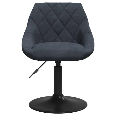 KRZESŁO STOŁOWE CIEMNOSZARE OBITE AKSAMITEM