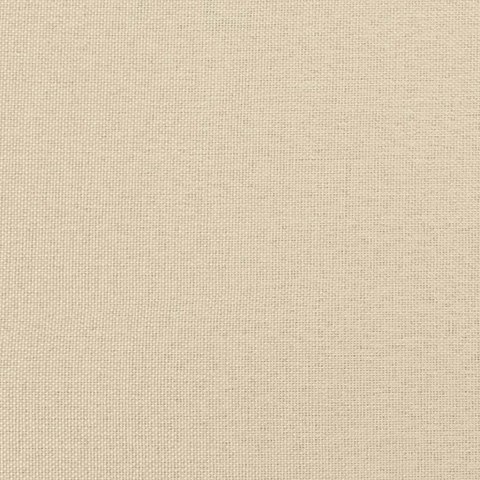 VidaXL Łóżko kontynentalne z materacem, kremowe, tkanina, 140x190 cm