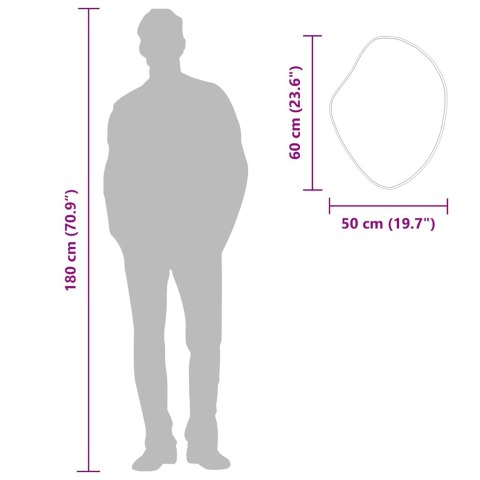 LUSTRO ŚCIENNE CZARNE 60X50CM