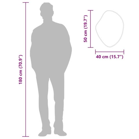 LUSTRO ŚCIENNE ZŁOTE 50X40CM