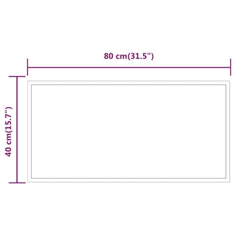 LUSTRO ŁAZIENKOWE Z LED 80X40CM