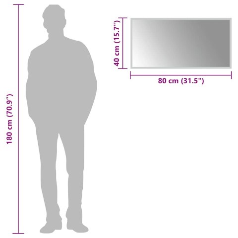 LUSTRO ŁAZIENKOWE Z LED 80X40CM