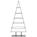 METALOWA CHOINKA ŚWIĄTECZNA DO DEKORACJI CZARNA 125CM