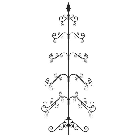 METALOWA CHOINKA ŚWIĄTECZNA DO DEKORACJI CZARNA 150CM