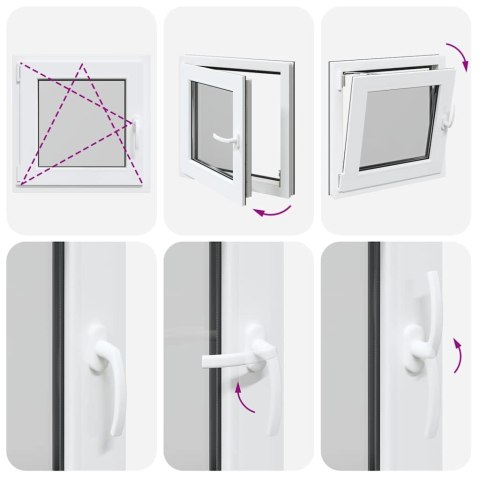 OKNO PIWNICZNE "RISOR" 50X50CM UCHYLNO-ROZWIERNE DIN LEWE ANTRACYTOWE
