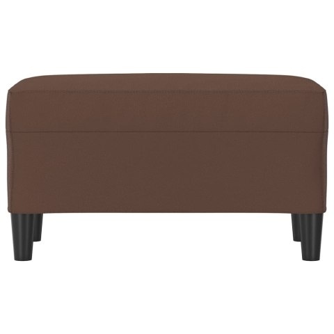 ŁAWKA BRĄZOWA 70X35X41CM TAPICEROWANA SZTUCZNĄ SKÓRĄ