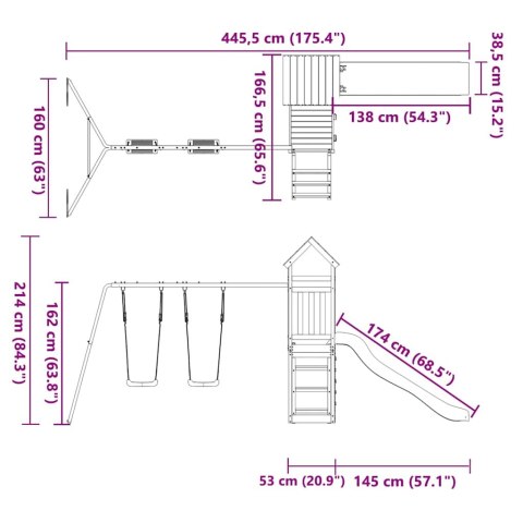 PLAC ZABAW DO OGRODU IMPREGNOWANE DREWNO SOSNOWE