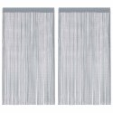 ZASŁONY SZNURKOWE 2 SZT. JASNOSZARY 100X250CM
