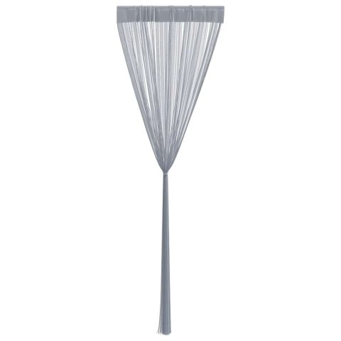 ZASŁONY SZNURKOWE 2 SZT. JASNOSZARY 100X250CM