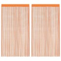 ZASŁONY SZNURKOWE 2 SZT. POMARAŃCZOWE 100X250CM