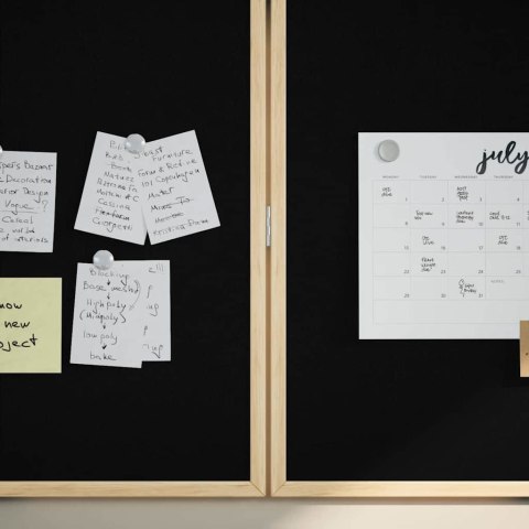 TABLICA KREDOWA 100X100CM CZARNA SKŁADANA DO BIURA