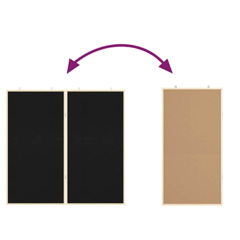 TABLICA KREDOWA 100X100CM CZARNA SKŁADANA DO BIURA