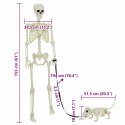 DEKORACJA HALLOWEEN SZKIELET Z PSEM 2 SZT. BIAŁY 155CM