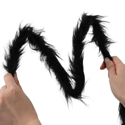 DEKORACJA PAJĄKA NA HALLOWEEN Z REGULACJĄ 3 SZT. CZARNY 150CM