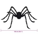 DEKORACJA PAJĄKA NA HALLOWEEN Z REGULACJĄ 3 SZT. CZARNY 150CM