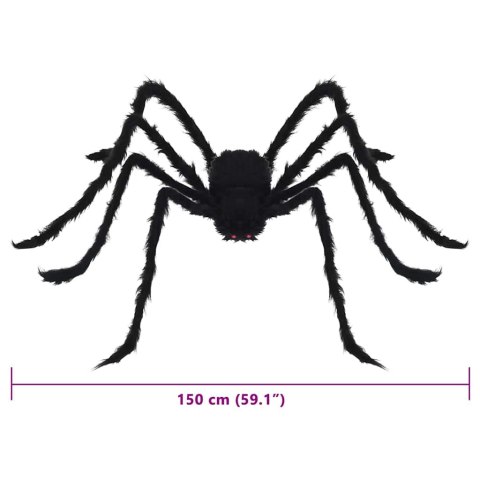 DEKORACJA PAJĄKA NA HALLOWEEN Z REGULACJĄ 3 SZT. CZARNY 150CM