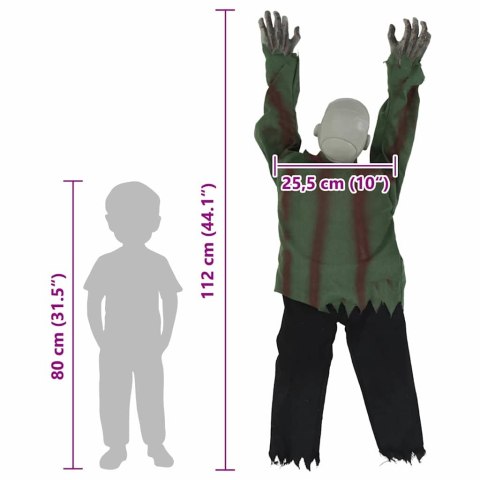 HALLOWEEN CHODZĄCE ZOMBIE ZIELONY 112X25.5X21.5CM
