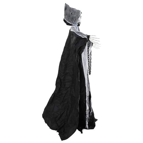 ŻNIWIARZ GRIM REAPER DEKORACJA HALLOWEEN 155 CM CZARNY LED DŹWIĘKI I RUCH