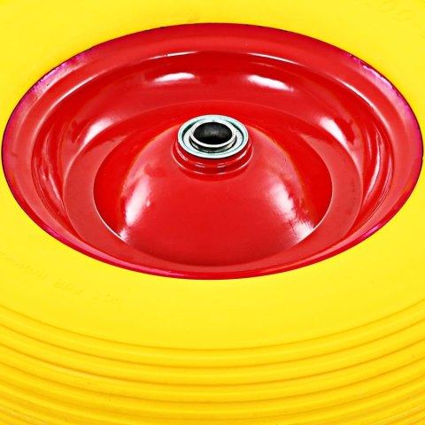 KOŁO DO TACZKI Z OSIĄ PEŁNE POLIURETAN 4.00-8 390MM