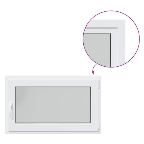 OKNO PIWNICZNE "RISOR" 100X50CM UCHYLNO-ROZWIERNE DIN PRAWE BIAŁE