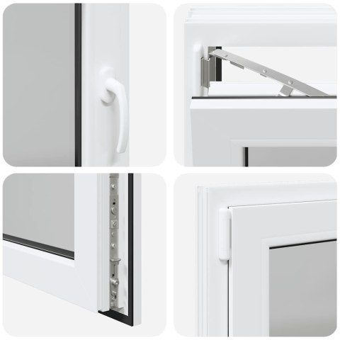 OKNO PIWNICZNE "RISOR" 100X50CM UCHYLNO-ROZWIERNE DIN PRAWE BIAŁE