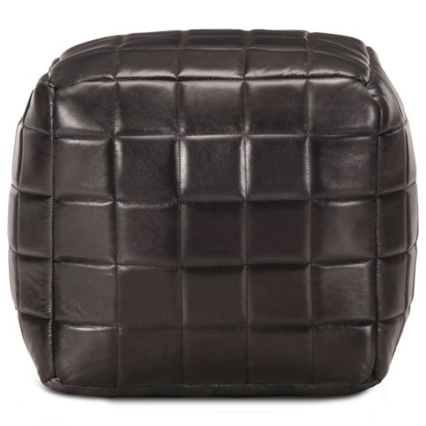 PUF CZARNY 40X40X40CM PRAWDZIWA KOZIA SKÓRA